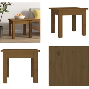 vidaXL Salontafel 35x35x30 cm massief grenenhout honingbruin - Salontafel - Salontafels - Tafel - Bijzettafel