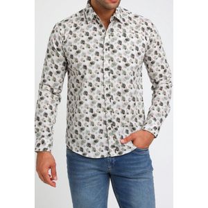 Gabbiano Overhemd Overhemd Poplin Print 334569 White Mannen Maat - XXL