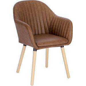 Ergonomische Eetkamerstoel - Comfortstoel - Stijlvol Zitcomfort - Ergonomisch Ontwerp - Duurzaam Materiaal - Eenvoudig Onderhoud - 55cm x 81cm x 59cm