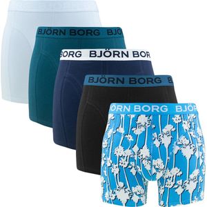 Björn Borg Cotton Stretch boxers - heren boxers normale lengte (5-pack) - multicolor - Maat: M