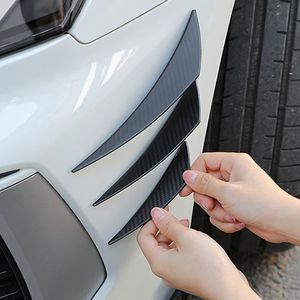 Voorbumper Spoiler Vinnen Carbon (set) | Auto accessoires | Auto Voorbumper | Sport Auto Voorbumper / Auto bumper | auto bumper strips | auto Voorspoiler | Front Bumper | Zwart Mat | 6 Stuks maak je auto speciaal