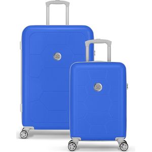SUITSUIT Kofferset 2 delig - Reiskoffer groot - Handbagage koffer 55x35x20 - Kofferset - Veilig Cijferslot - Reiskoffer set - Reiskoffer met wielen - Caretta koffersets Skydiver - Blauw