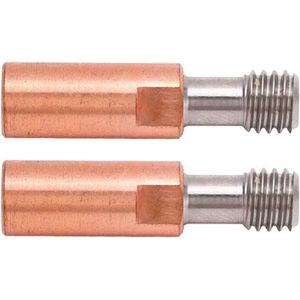 2 Stks Ti Legering Koper Bimetaal 3D Printer Keel Nozzle Vervanging voor Ender 3 3 V2 3 Pro Hotend (41 mm doorboring)