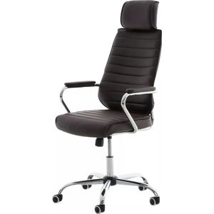 In And OutdoorMatch Luxe bureaustoel Ona - Bruin - Op wielen - Kunstleer - Ergonomische bureaustoel - In hoogte verstelbaar - Voor volwassenen