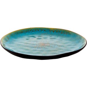 Palmer Bord Lotus 27.5 cm Turquoise Zwart Stoneware 1 stuk(s)