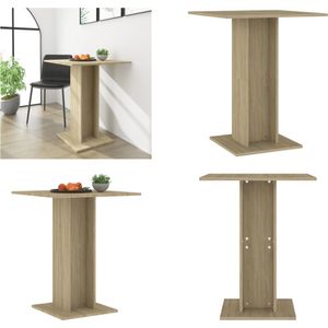 vidaXL Bistrotafel 60x60x75 cm bewerkt hout sonoma eikenkleurig - Bartafel - Bartafels - Bistrotafel - Bistrotafels