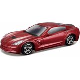 Bburago CHEVROLET CORVETTE STINGRAY 2014 rood metalic schaalmodel 1:43