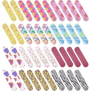 40 stuks nagelvijlen kleurrijk dubbelzijdig 9 cm - nagelreparatie en polijstmiddel - manicure en schoonheid - nagelvijlen voor natuurlijke nagels - nagelvormen - nagelgereedschap