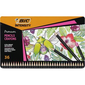 BIC Intensity Premium Houten kleurpotloden - blik van 36 potloden