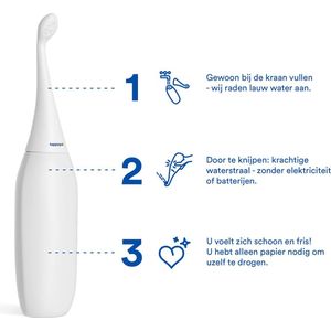 Originele HAPPYPO douchekoppen van de Po Shower van The Lion's Den I Geschikt voor alle modellen I Easy-Bidet 2.0 vervangt natte doekjes en douchewc I als mobiel reisbidet met reistas I Intieme douche