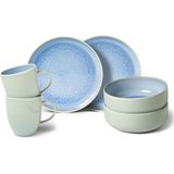Villeroy & Boch Serviesset Crafted - Blueberry turquoise - 6-Delig