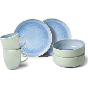 Villeroy & Boch Serviesset Crafted - Blueberry turquoise - 6-Delig