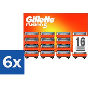 Gillette Fusion5 Scheermesjes - 16 Navulmesjes - Brievenbusverpakking - Voordeelverpakking 6 stuks