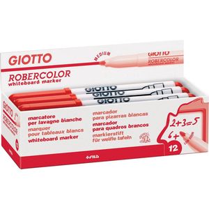 Giotto Robercolor whiteboardmarker, medium, ronde punt, rood 12 stuks