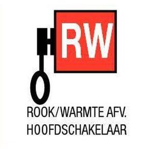 Rook/warmte Afv. Hoofdschakelaar bord - kunststof 200 x 200 mm