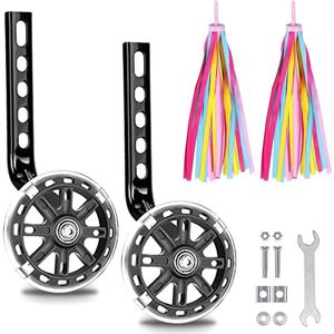 JGS Premium - Universele Steunwielen voor Kinderfietsen - Oplichtende Veiligheidssteunwielen - Eenvoudig te Monteren - Kinderen en Volwassenen - Geluidsarm - 12 14 16 18 20 inch
