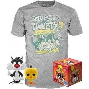 LOONEY TUNES - POP N° 309 Sylvester & Tweety FLOCKED SET + T-Shirt - XL