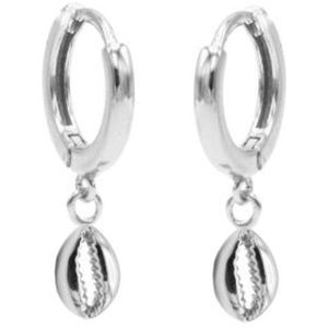 Karma hinged hoops symbool shell 3 zilver M2336HIN