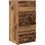 vidaXL - Dressoir - 37,5x35x76 - cm - bewerkt - hout - oud - houtkleurig