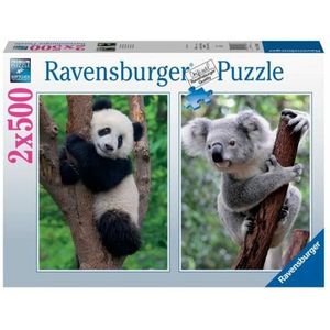 Puzzel Panda & Koala (2x500 Stukjes)