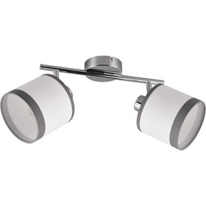 LED Plafondlamp - Plafondverlichting - Torna Vamos - E14 Fitting - 2-lichts - Rond - Chroom - Metaal - Max 10W