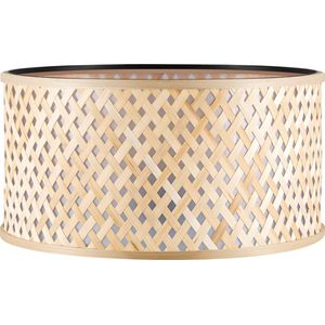 Home Sweet Home - Bamboo Lampenkap - Cilindrisch - Beige - Boheemse stijl - ø50 x 25 cm - E27 fitting - Ontworpen voor Staande Lampen en Pendellamp - Ontworpen voor woonkamer en eetkamer