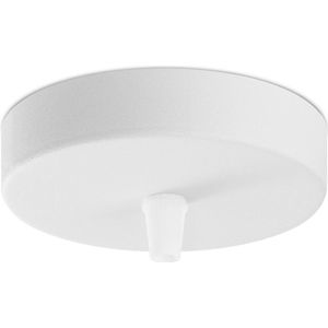 Home Sweet Home - Plafondkap Wit - 10/10/4.5cm - 1 licht plafondplaat - Ronde plafondrozet - metaal - inclusief aansluit box en montage beugel - maak zelf je eigen unieke hanglamp