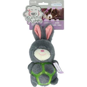 Bunny Puppy Strappy – Hondenknuffel – Kalmerend – Grijs – 8 x 14 x 7 cm