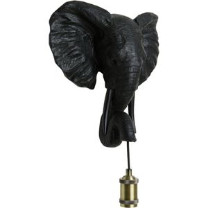 Light & Living Wandlamp Elephant - Zwart - 35x13x36cm - Binnen Modern