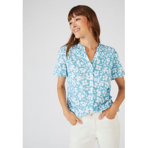 Damart - Gesmokte blouse, Climatyl - Dames - Blauw - 44