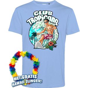 T-shirt Surfing Time | Toppers in Concert 2024 | Club Tropicana | Hawaii Shirt | Ibiza Kleding | Lichtblauw | maat XXXL