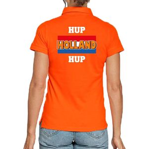 Oranje fan poloshirt voor dames - Hup Holland hup - Holland / Nederland supporter - EK/ WK shirt / outfit XS