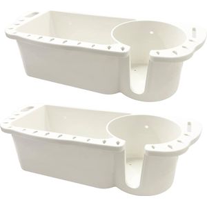 2 Pack Boot Caddy Organizer Marine Cup Holder Universele Pasvorm voor Bass Boot Kayak Ponton Jon Boot Vissen Hut Opslag Opslag