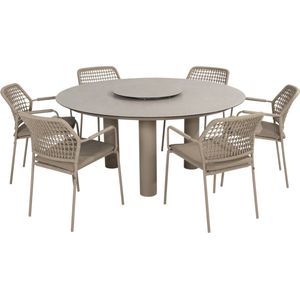 Barista Donato dining tuinset 160xH75 cm 7 delig keramiek latte Taste 4SO