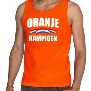 Oranje fan tanktop voor heren - oranje kampioen - Holland / Nederland supporter - EK/ WK kleding / outfit L