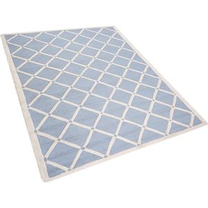 DALI - Laagpolig vloerkleed - Blauw - 160 x 230 cm - Wol