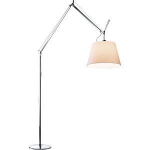 Artemide Tolomeo Mega vloerlamp schakelaar aluminium/Ø 36 cm perkament