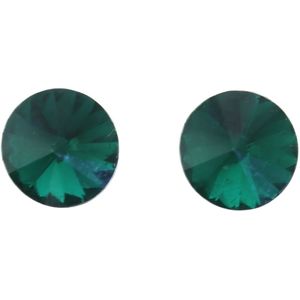 Behave – Oorstekers met Swarovski Elements – Emerald groen – 6 mm – Tijdloos elegant