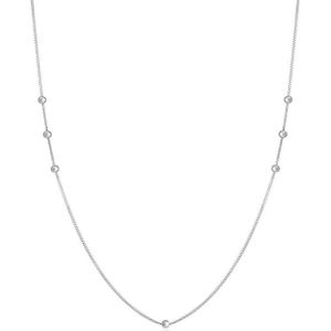 Elli Dames Halsketting Dames Curb Chain Balls Basic Minimal Trend in 925 Sterling Silver Gold Plated