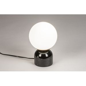 Lumidora Tafellamp 74263 - DEAN - E14 - Zwart - Wit - Glas - ⌀ 15 cm