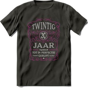 20 Jaar Legendarisch Gerijpt T-Shirt | Roze - Grijs | Grappig Verjaardag en Feest Cadeau Shirt | Dames - Heren - Unisex | Tshirt Kleding Kado | - Donker Grijs - S