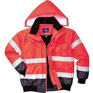 C465 - Hi-Vis Contrast Bomberjack |Rood/Marine  M