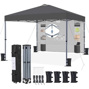CRLYN® Easy Up Partytent - Paviljoen Opvouwbaar - Extra Stevig - Zwart