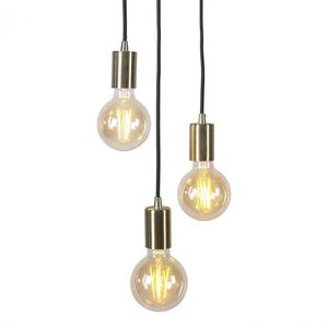 QAZQA facil - Design Hanglamp - 3 lichts - Ø 250 mm - Goud/messing - Woonkamer | Slaapkamer | Keuken