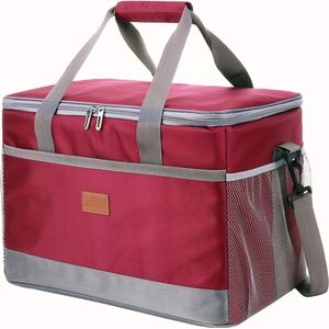 Nivard Koelbox - Koeltas - Frigobox - Autokoelbox - Lichtgewicht - Coolbox - Wielen - Draagbaar - Rood