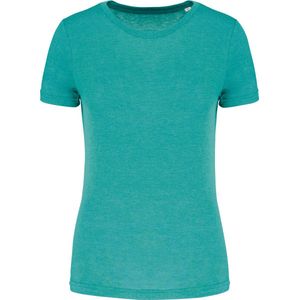 PROACT® Damessport-T-shirt triblend met ronde hals PA4021 - Turquoise Blue Heather - S
