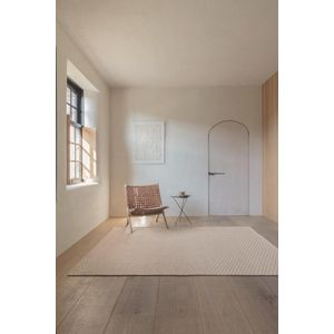 LIGNE PURE Rhytm – vloerkleed – tapijt – handgeweven – wol – eco – modern – Beige - 200x300