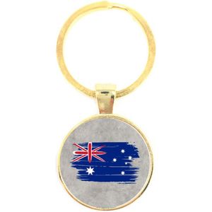 Sleutelhanger Glas - Vlag Australie