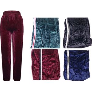 Mawi Fashion - Velours broek - sportbroek - dames broek - one size - rood