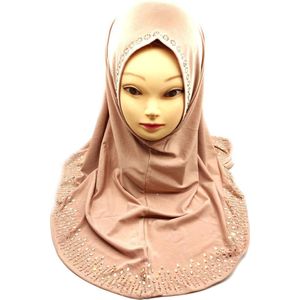 Elegante roze hoofddoek, mooie hijab.